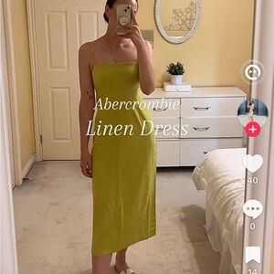 Abercrombie & Fitch Lime Green Midi Dress